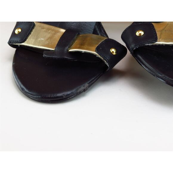 Steve Madden Size 8 Sandal Gladiator Black Leather Women M Reya - Picture 3 of 11